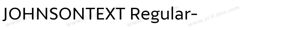 JOHNSONTEXT Regular字体转换